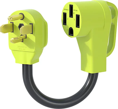 Vista 6 de Adaptador NEMA 10-30P a 14-50R EV, enchufe de secadora de 30 amperios a cable adaptador de cargador EV de 50 amperios, para carga de nivel 2