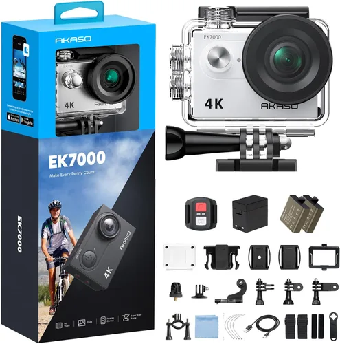 Vista 11 de Videocámara sumergible DV con wifi AAKASO EK7000 4K Action Camera Sports. Negro