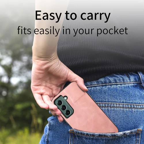 Vista 7 de Asuwish Funda de teléfono para Samsung Galaxy S22 Plus S22+ 5G con protector de pantalla de vidrio templado y funda delgada de cuero suave