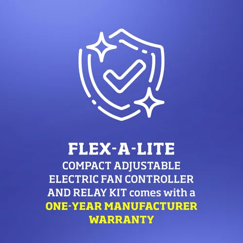 Vista 4 de Flex-A-Lite Controlador de ventilador eléctrico compacto y ajustable y kit de relé con sonda de temperatura roscada, controlador de ventilador
