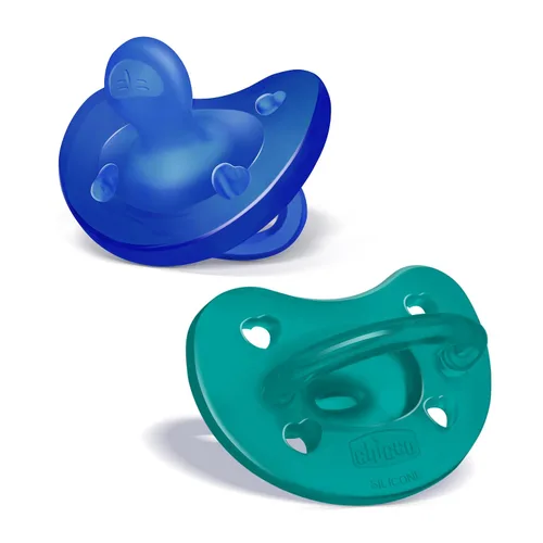 Vista 28 de Chicco Luxe Orthodontic Pacifier One-Piece Silicone, 0-6m, 2-Pack Rubor