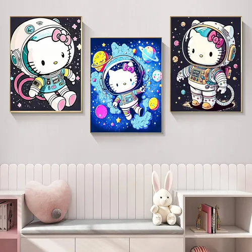 Vista 3 de YALKIN Pintura por números para adultos principiantes, paquete grande de 3 kits de pintura por números para adultos y niños, kits de pintura
