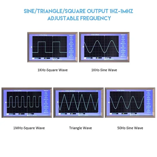 Vista 4 de Kit generador de señal, XR2206, generador de señal de función precisa, módulo de frecuencia, kit de bricolaje, triángulo sinusoidal, salida
