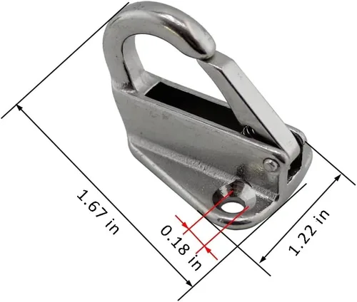 Vista 3 de 316 Stainless Steel Fender Hooks Boat Hardware Clothes Fender Hanger Hooks of 5 Pcs