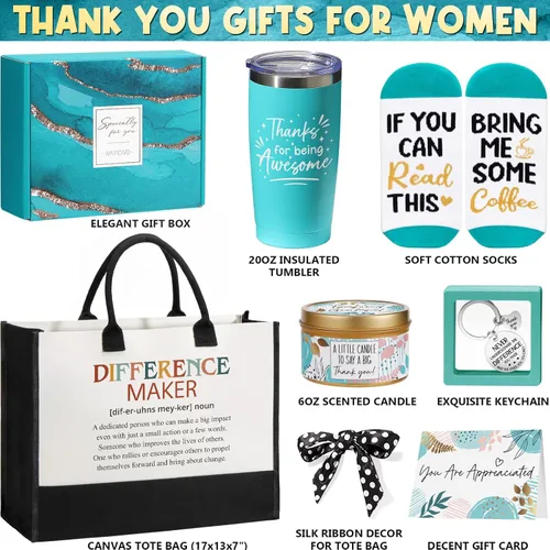 Vista 4 de Regalos de agradecimiento para mujeres, regalos de reconocimiento para empleados para compañeros de trabajo, regalo de oficina, despedida navideña