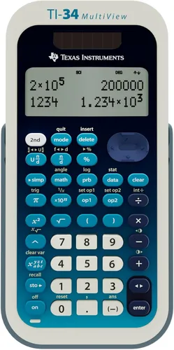 Vista 2 de Calculadora científica TI-34 MultiView, LCD de 16 dígitos, Azul