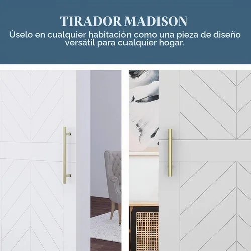 Vista 2 de National Hardware - Manija Madison, 12 pulgadas, oro cepillado