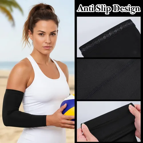 Vista 6 de Volleyball Arm Sleeves Youth Girls Kids Arm Sleeves Breathable Elastic Compression Sleeve for Football, Basketball