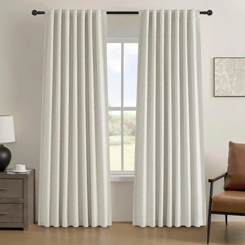Vista 38 de Cortinas opacas de 54 pulgadas de largo para dormitorio, sala de estar, cortinas beige con aislamiento térmico, oscurecimiento de la habitación