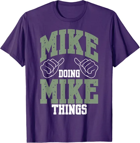 Vista 5 de Camiseta divertida de Mike Doing Mike Things Mike Birthday, Negro