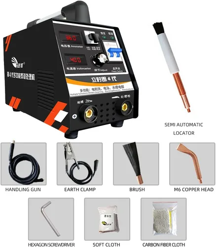 Vista 2 de LSL-4000 Máquina de limpieza de electrólisis de perlas de soldadura 220V, limpiador industrial de soldadura para TIG, soldaduras por puntos.