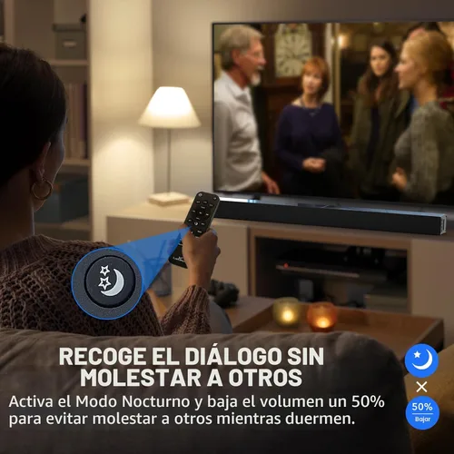 Vista 3 de Barra de sonido LARKSOUND de 2.1 canales con subwoofer, barra de sonido de 31" para Smart TV con HDMI, óptico, AUX, Bluetooth, USB - Sistema