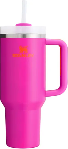 Vista 90 de STANLEY Quencher H2.0 Vaso Térmico con asa y pajilla, 64 onzas, tapa Flowstate de 3 posiciones, gran capacidad para viajes y deportes, vaso de acero