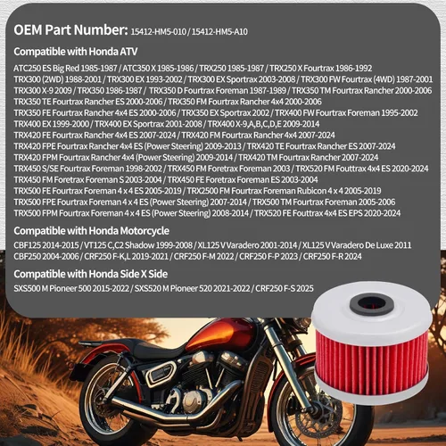 Vista 7 de AHL 113 Filtro de aceite para Honda TRX300EX TRX300 EX 1993-2008 TRX200D FOURTRAX 200 1990-1997 TRX 250 1987 TRX250X 1989-1990 TRX300EX FOURTRAX