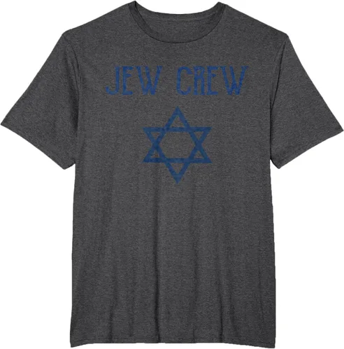 Vista 23 de Camiseta Jew Crew Jewish Star, gris, S