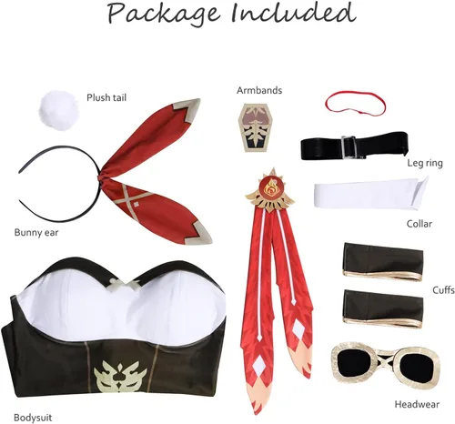 Vista 4 de Conjunto completo de disfraz de cosplay para mujer de Genshin