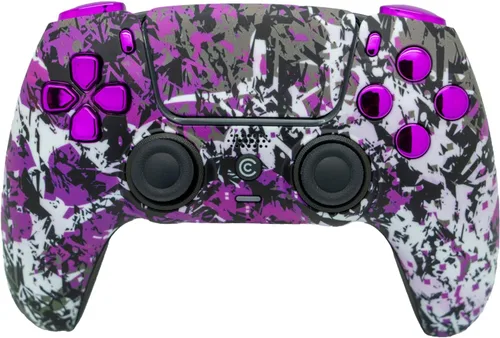 Vista 31 de Custom Wireless Controller Compatible with PS5 - Multiple Designs Available (Abstract Fusion)