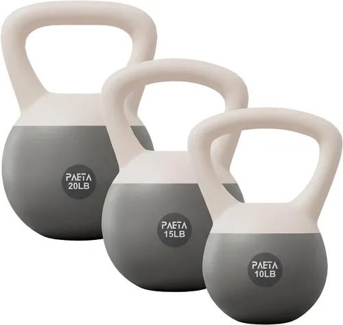 Vista 10 de PAETA Pesa rusa suave para fitness en casa – Agarre antideslizante y diseño de mango ancho, juego de pesa rusa suave, impacto suave y amigable