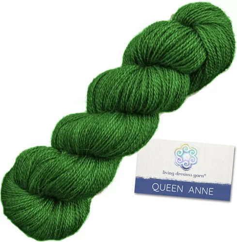 Vista 25 de Living Dreams Queen Anne LACE - Ovillo de lana 100% suave y lujosamente suave, color azul Arándano