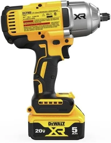 Vista 5 de DEWALT 20V MAX XR Llave de impacto de alto par de 1/2 pulgada con kit de yunque de anillo de retención (DCF900P2)
