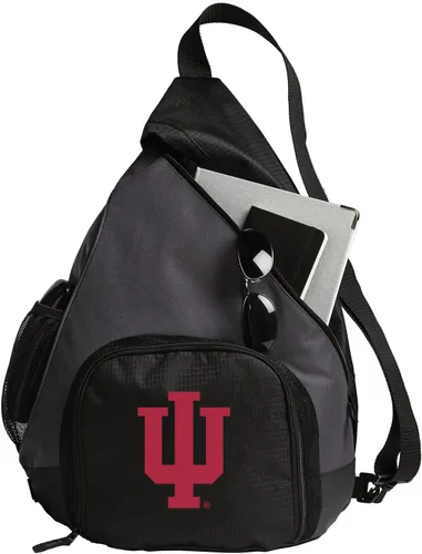 Vista 3 de Mochila de la Universidad de Indiana con pelota de fútbol o bolsa de voleibol IU Bolsa de práctica con compartimento para equipo deportivo