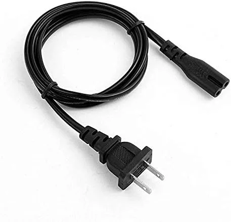 Vista 2 de MaxLLTo Cable de alimentación de CA de 2 clavijas para cargador de batería de cámara Olympus, adaptador de CA; cable de alimentación de plástico