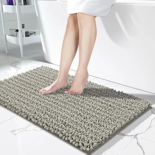Vista 133 de Yimobra Alfombras de Baño Antideslizantes Lavables - Alfombra de Baño de Chenilla Ultra Suave Absorbente, Alfombra Peluda de Secado Rápido para Negro