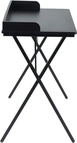 Vista 3 de FurnitureR Escritorio de oficina, mesa de escritura de estilo simple, escritorio de estudio para computadora con deflector, mesa de computadora