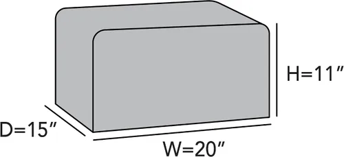 Vista 2 de Covermates Keepsakes - Funda rectangular para electrodomésticos, protección contra el polvo, resistente a las manchas, lavable, funda para Poliéster