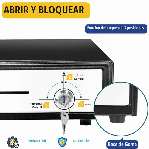 Vista 5 de HK SYSTEMS Cajón de efectivo frontal de 16 pulgadas de "acero inoxidable" POS "USB" con interfaz de 5Bill/5Coin (NEGRO) "NO compatibilidad