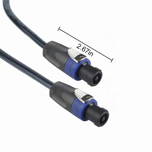 Vista 4 de Cables de audio profesionales de calibre 12 a Speakon de 15 pies - Cables de audio de 12 AWG de 15 pies - Paquete de 2