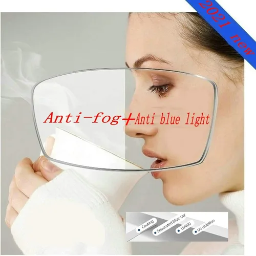 Vista 4 de Gafas de seguridad anti niebla para mujeres y hombres, TR90, lentes de bloqueo de luz azul, transparentes, antiarañazos, protección UV, marco