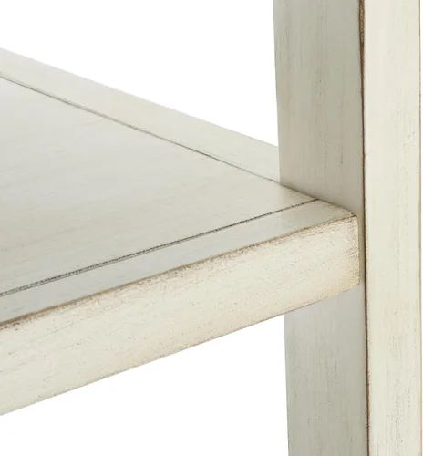 Vista 4 de Safavieh Home Collection Johni Antique White and Gold - Caja de almacenamiento con 5 estantes Antiguo/blanco