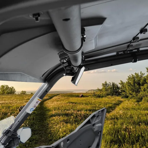 Vista 6 de SAUTVS Espejo retrovisor para Can-Am Commander Defender Trail, espejo central convexo ajustable para accesorios Can am Commander Defender Maverick