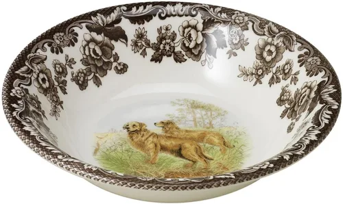 Vista 16 de Spode Woodland American Wildlife Ascot - Cuenco para cereales, diseño de bisonte, cuenco de loza fina de 8 pulgadas para cereales, ensaladas