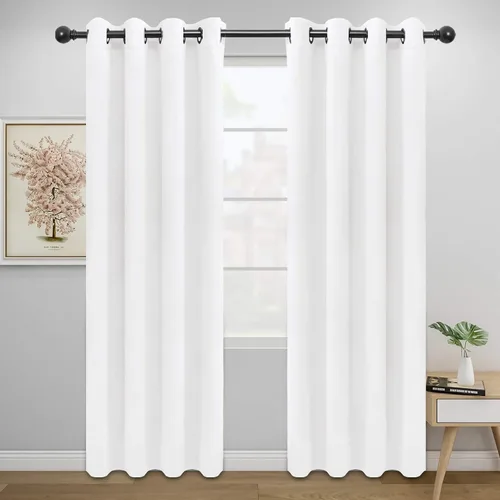 Vista 205 de Easy-Going - Cortinas opacas para dormitorio, aislamiento térmico sólido con ojales, cortinas de ventana para reducción de ruido, cortinas