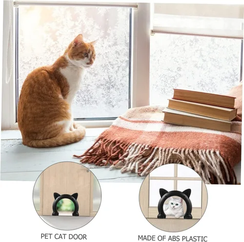 Vista 9 de GALPADA Túnel de puerta para gatos para uso interior, puerta de acceso para mascotas para gatos y perros, resistente a la intemperie y espacios