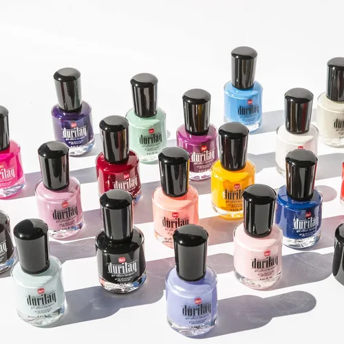 Vista 6 de duri Esmalte de uñas, capa superior efecto gel Durilaq, brillante, de secado rápido y de larga duración, cosméticos de 0.61 onzas líquidas