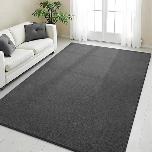 Vista 33 de Vasofe Alfombra de pasillo negra de 2 x 4 pulgadas, alfombra antideslizante de espuma viscoelástica gruesa para interiores, para guardería Negro