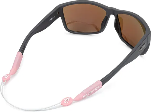 Vista 7 de Pilotfish - Correa ajustable sin cola para retenedor de lentes: para lentes de sol, lentes y gafas, Naranja (Blaze Orange), 14 pulgadas
