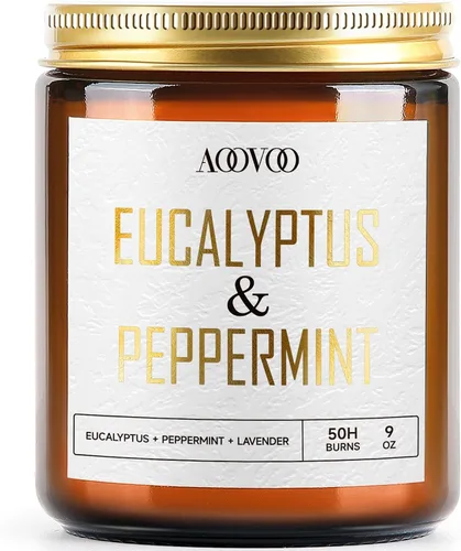 Vista 8 de AOOVOO Velas de canela de manzana, velas perfumadas de 22 onzas, vela de aromaterapia, vela de soja para el hogar perfumada