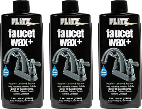 Vista 10 de Flitz Cera para llave de grifo Plus - Envase de 3.4oz de limpiador y abrillantador para grifos a base de agua fabricado en EE. UU. para manchas