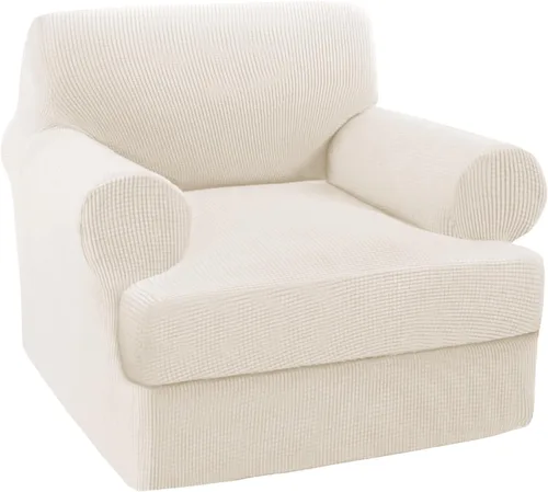 Vista 9 de Turquoize Funda para sillón con cojín en forma de T para sala de estar, funda elástica para sofá, funda suave para sillón, fundas de muebles