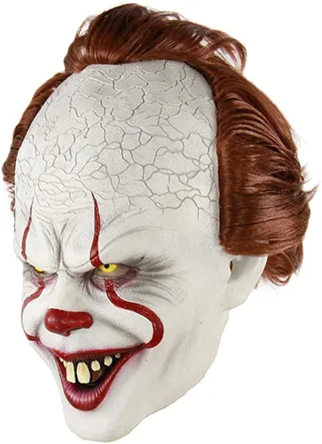 Vista 2 de Máscara de payaso de arte de Halloween película de terror accesorios de cosplay fiesta temática accesorios de mascarada