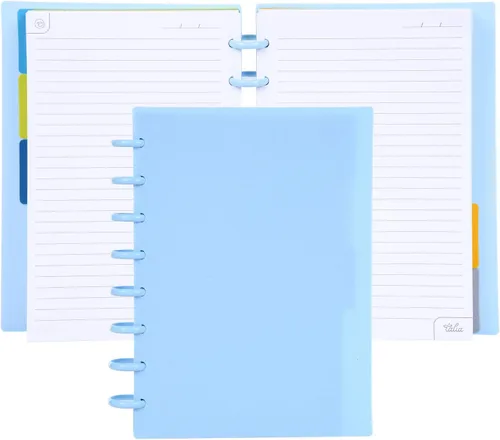Vista 64 de Talia - Cuadernos de notas con tapas, planificador, personalizables, (Rosa de los 90, Junior (5.5 pulgadas x 8.5 pulgadas))