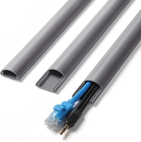 Vista 15 de ZhiYo Ocultador de cable de 39 pulgadas (3 piezas de 13 pulgadas de largo cada una), para 1-2 cables, cubiertas de cable autoadhesivas para cables