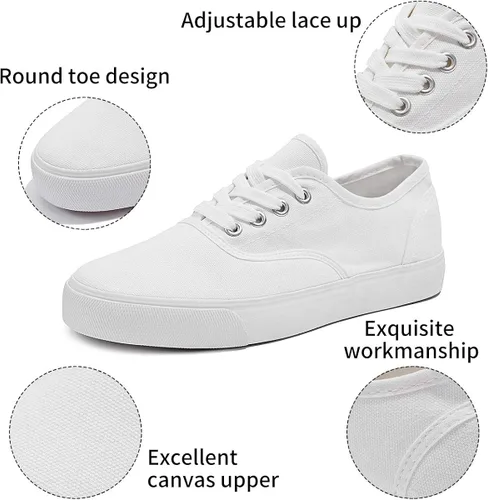 Vista 2 de Tenis de lona para mujer, de corte bajo, para caminar y correr