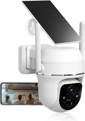 Vista 8 de Vicohome - Cámara de seguridad para exteriores, 2K solar inalámbrica 355°