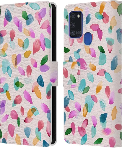 Vista 198 de Head Case Designs Officially Licensed Ninola Ditsy Flowers Yellow Nature Bold Leather Wallet Case Compatible with Samsung Galaxy A07 4G