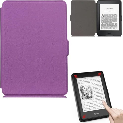 Vista 8 de REASUN Funda para Kindle Paperwhite 123, funda delgada con ranuras magnéticas para tarjetas con funda protectora de encendido y apagado automático